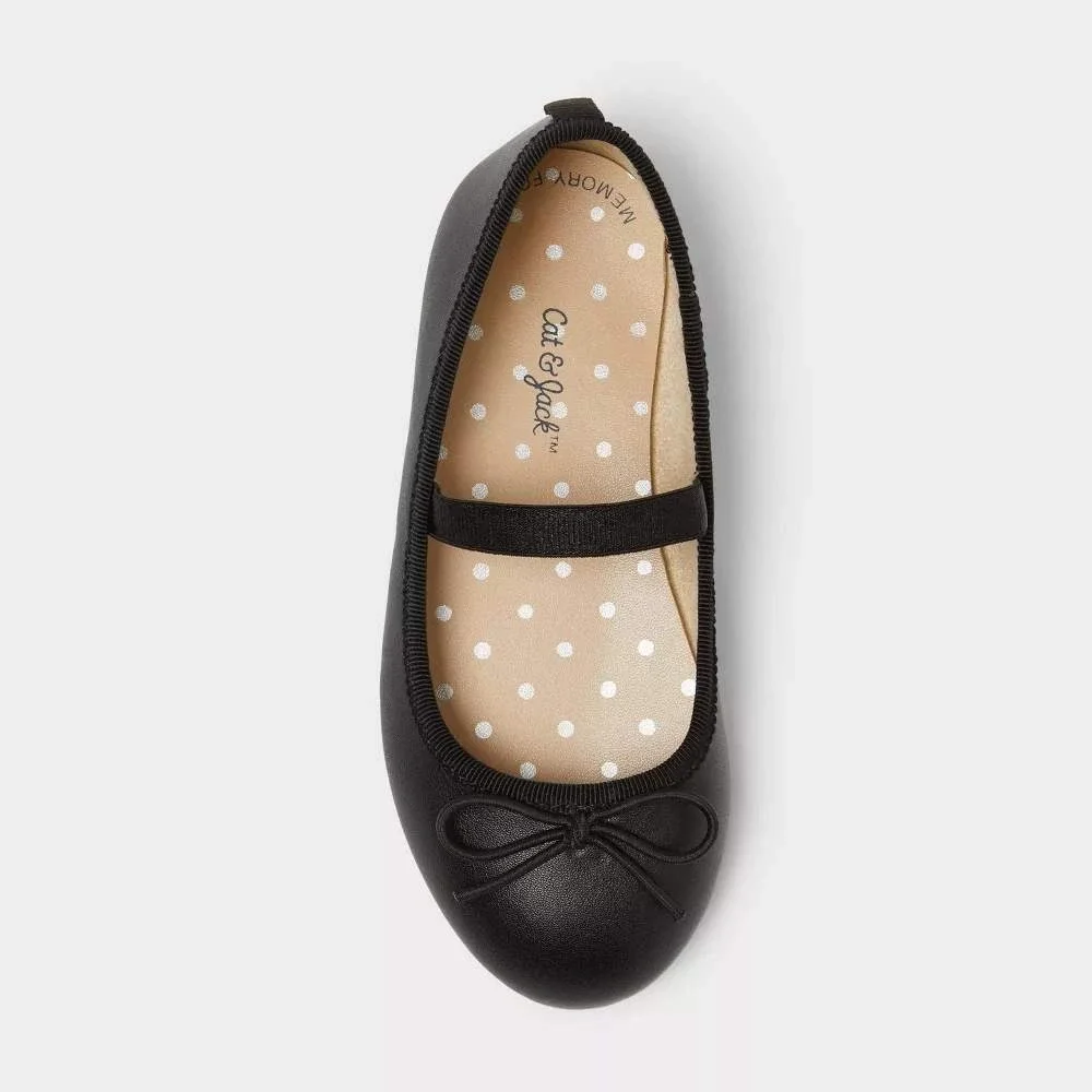 Toddler Cat & Jack Nora Ballet Flats Black Size 8T New With Tags